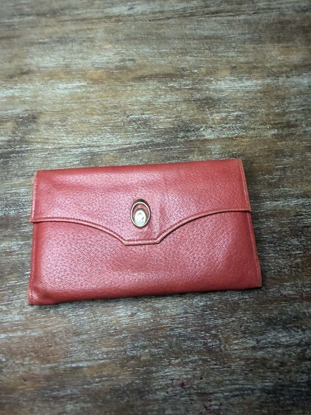 Princess Gardner Clutch Wallet Red Leather Vintage